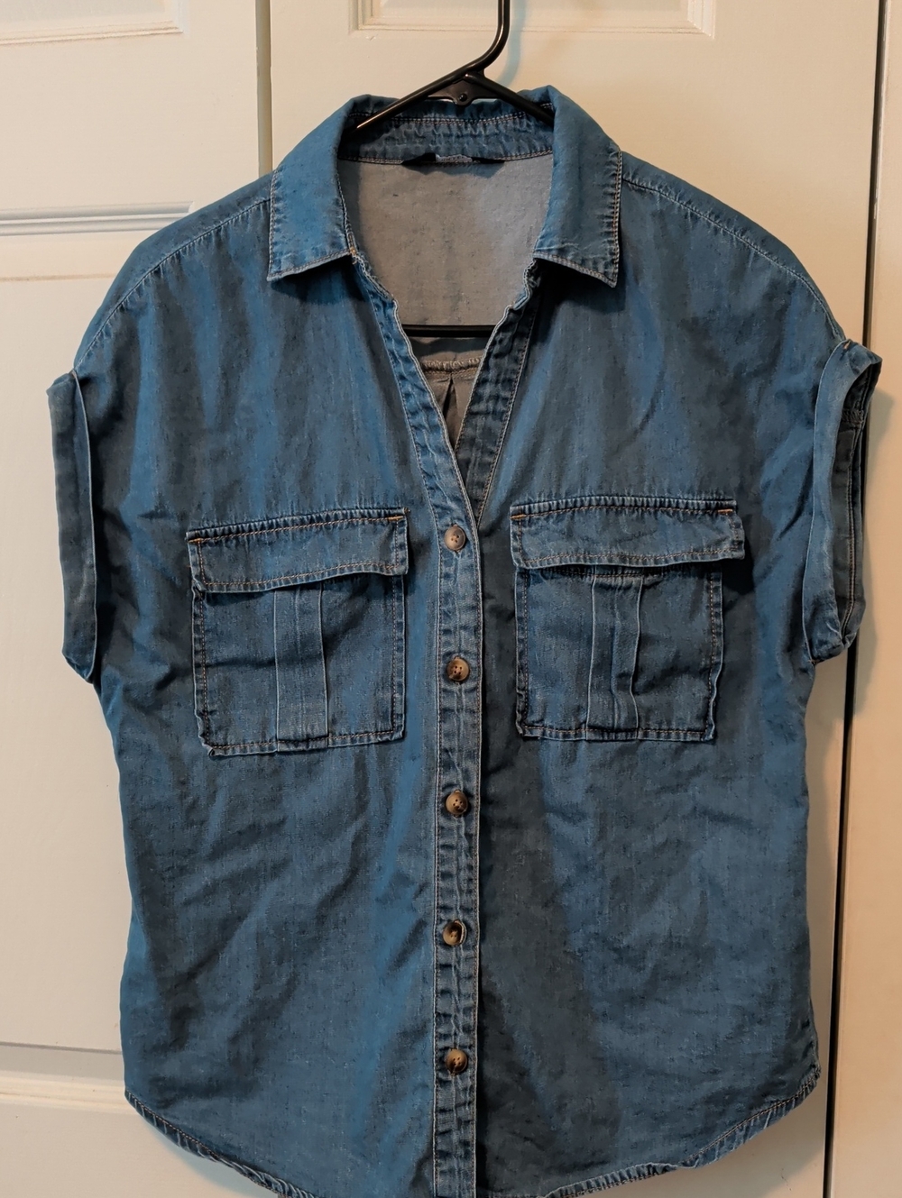 Women's Denim Button-Up Shirt - Blue